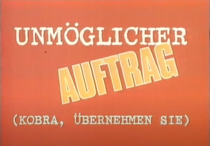 Kobra, übernehmen sie